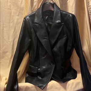 Black Vegan Leather Women's Jacket